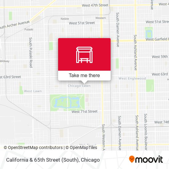 California & 65th Street (South) map