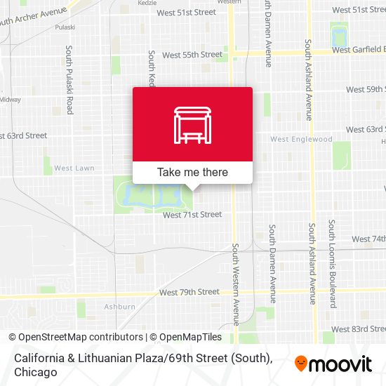 California & Lithuanian Plaza / 69th Street (South) map