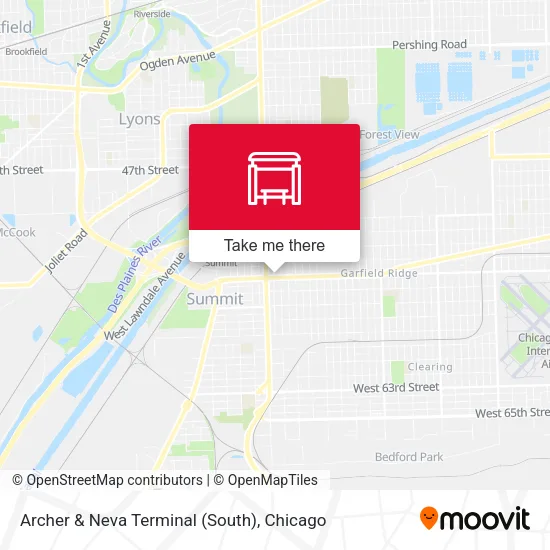 Archer & Neva Terminal (South) map
