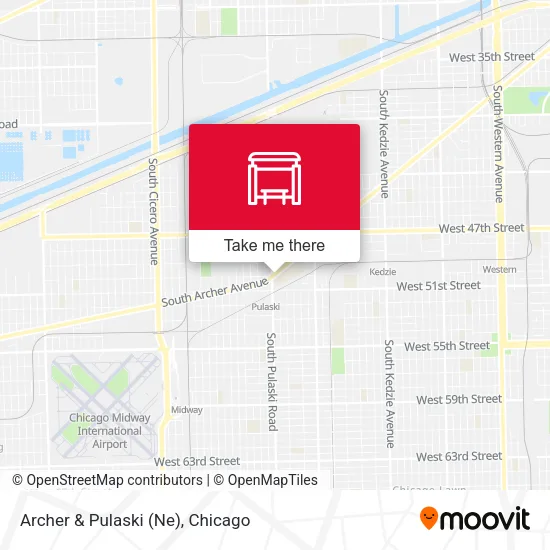 Archer & Pulaski (Ne) map