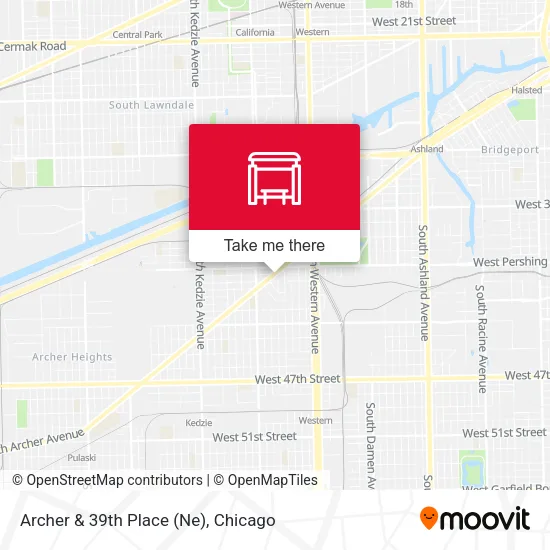 Archer & 39th Place (Ne) map