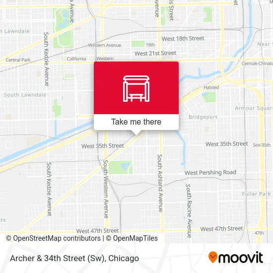 Archer & 34th Street (Sw) map