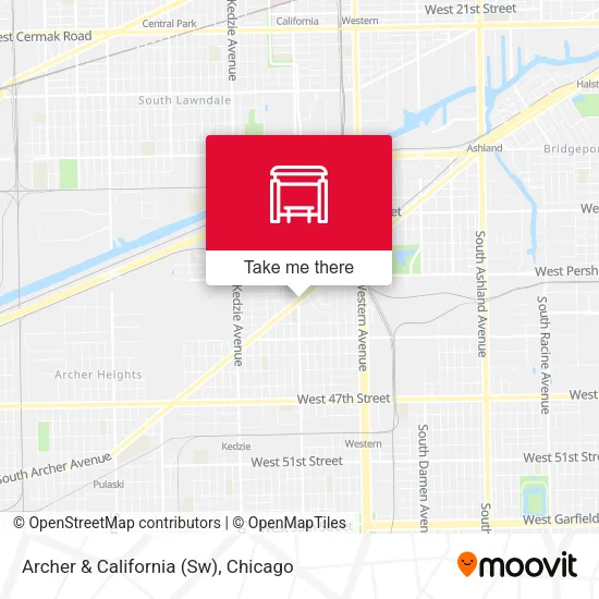 Archer & California (Sw) map
