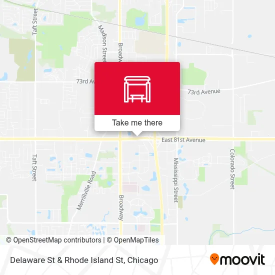 Delaware St & Rhode Island St map