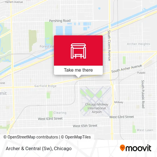Archer & Central (Sw) map