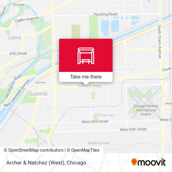 Archer & Natchez (West) map