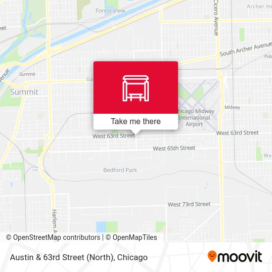 Austin & 63rd Street (North) map