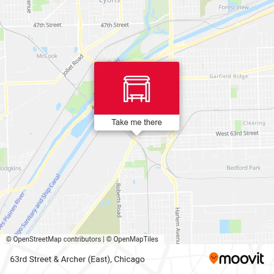 63rd Street & Archer (East) map
