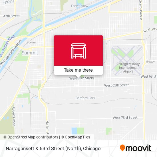 Narragansett & 63rd Street (North) map