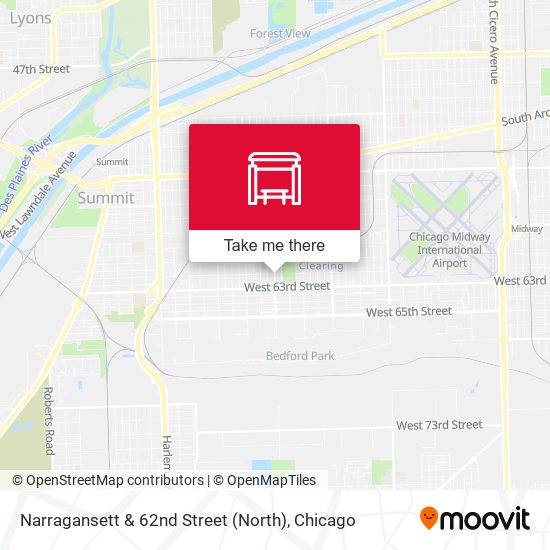 Narragansett & 62nd Street (North) map