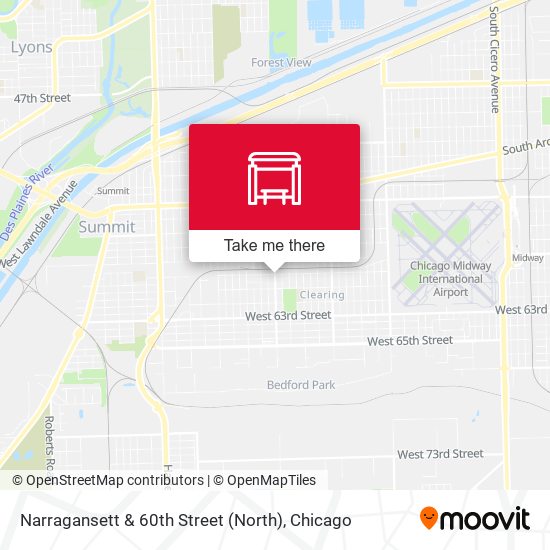 Narragansett & 60th Street (North) map