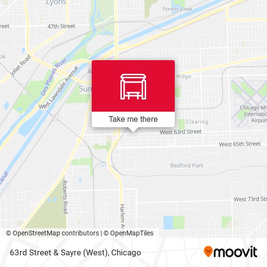 63rd Street & Sayre (West) map