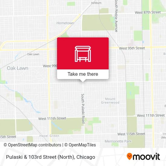 Pulaski & 103rd Street (North) map