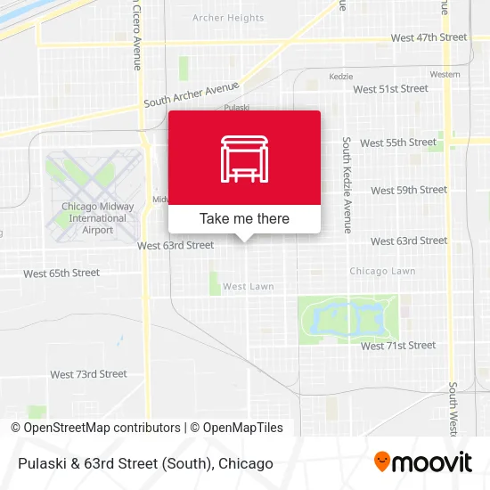 Pulaski & 63rd Street (South) map