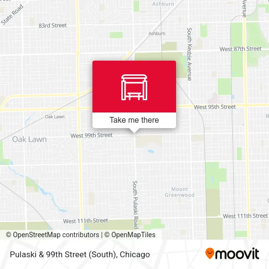 Pulaski & 99th Street (South) map