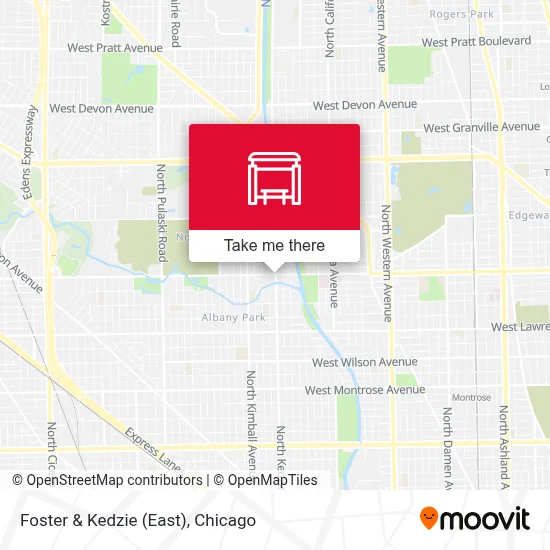 Foster & Kedzie (East) map
