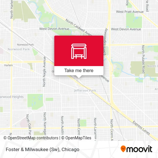 Foster & Milwaukee (Sw) map