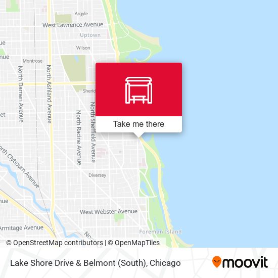 Lake Shore Drive & Belmont (South) map