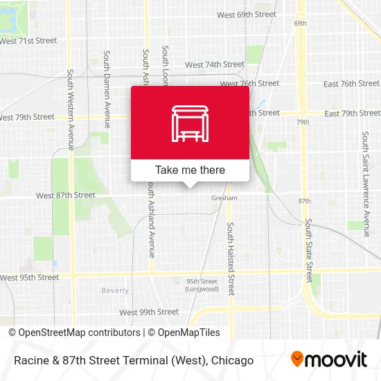 Racine & 87th Street Terminal (West) map