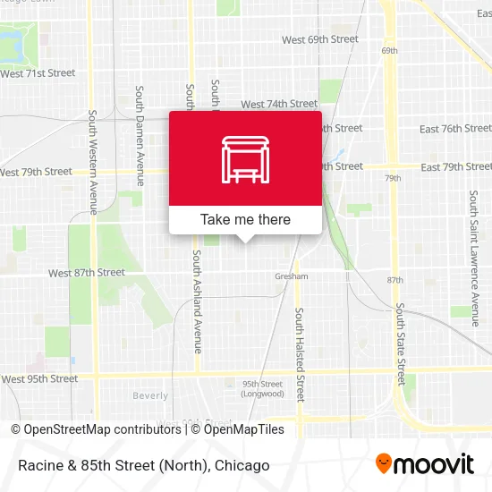 Racine & 85th Street (North) map