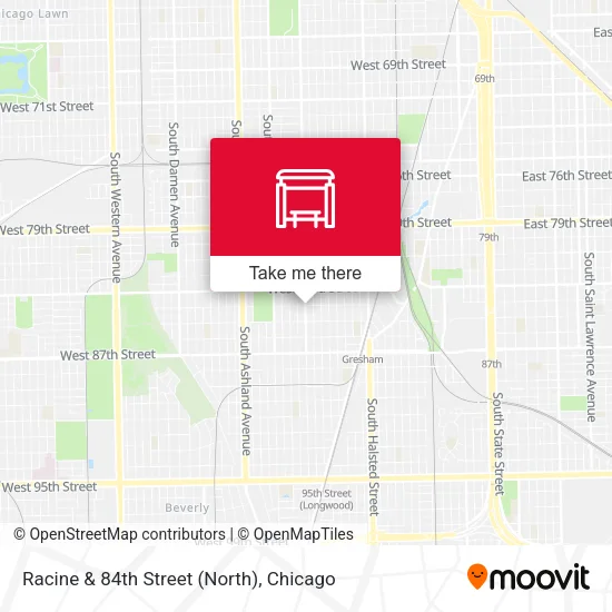 Racine & 84th Street (North) map