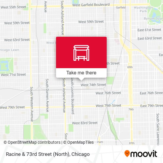 Racine & 73rd Street (North) map