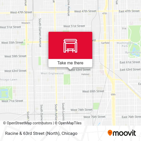 Racine & 63rd Street (North) map