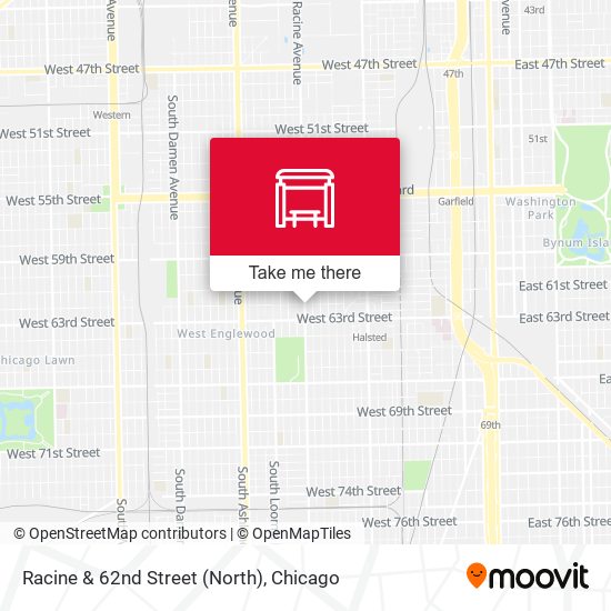 Racine & 62nd Street (North) map