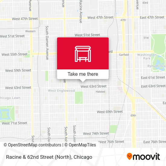 Racine & 62nd Street (North) map