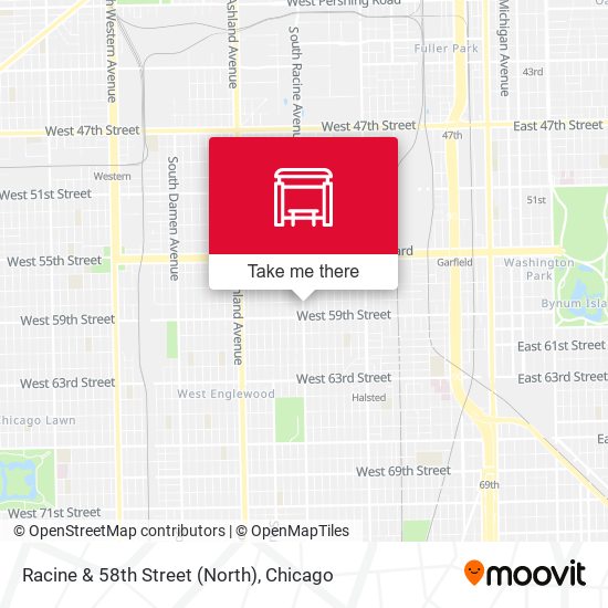 Racine & 58th Street (North) map