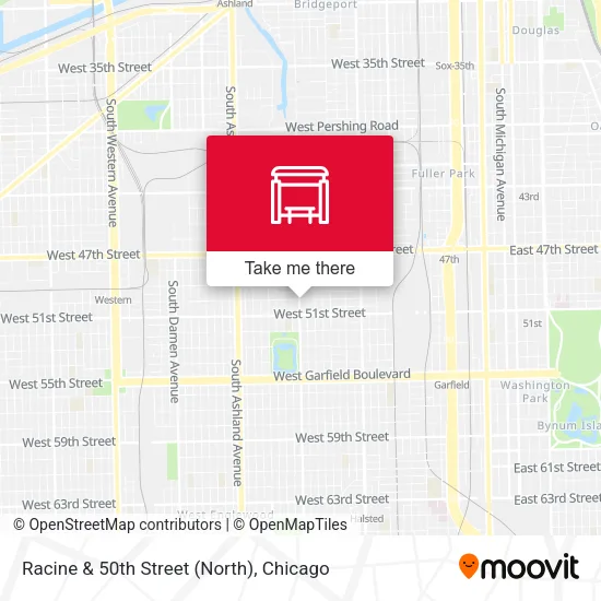 Racine & 50th Street (North) map