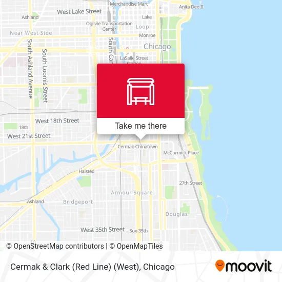 Cermak & Clark (Red Line) (West) map