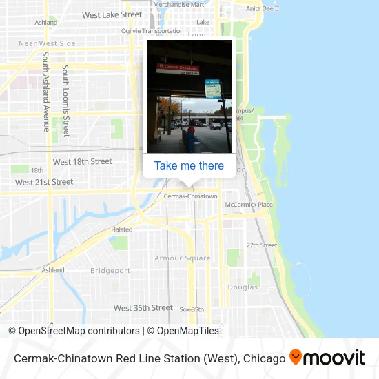 Mapa de Cermak-Chinatown Red Line Station (West)