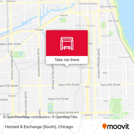 Halsted & Exchange (South) map