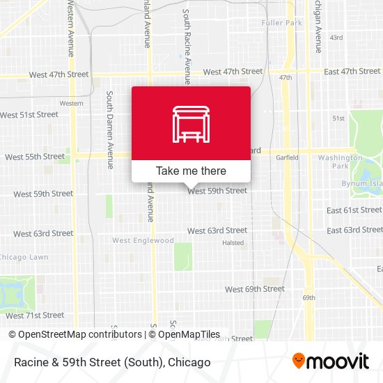 Racine & 59th Street (South) map