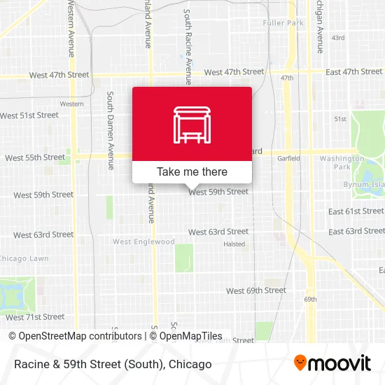 Racine & 59th Street (South) map