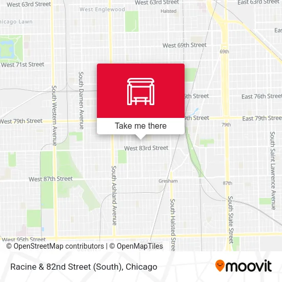 Racine & 82nd Street (South) map