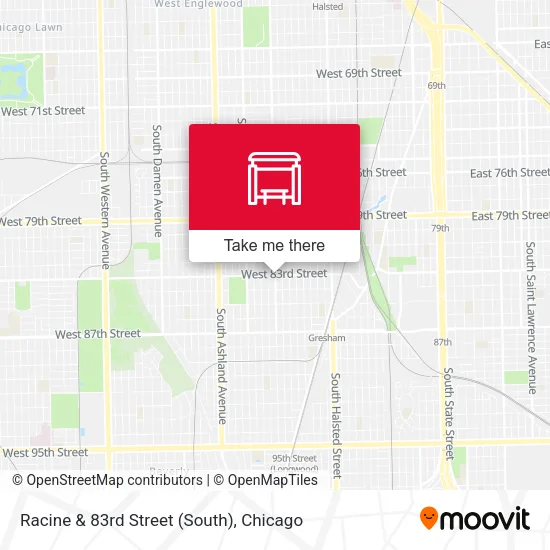 Racine & 83rd Street (South) map