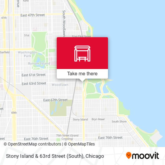 Stony Island & 63rd Street (South) map