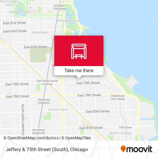 Jeffery & 75th Street (South) map