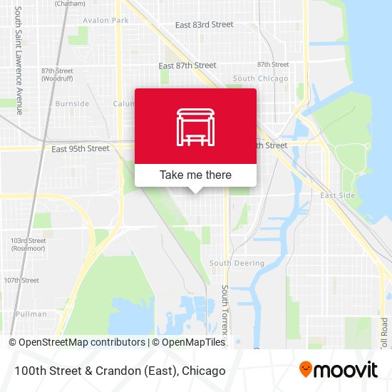 100th Street & Crandon (East) map