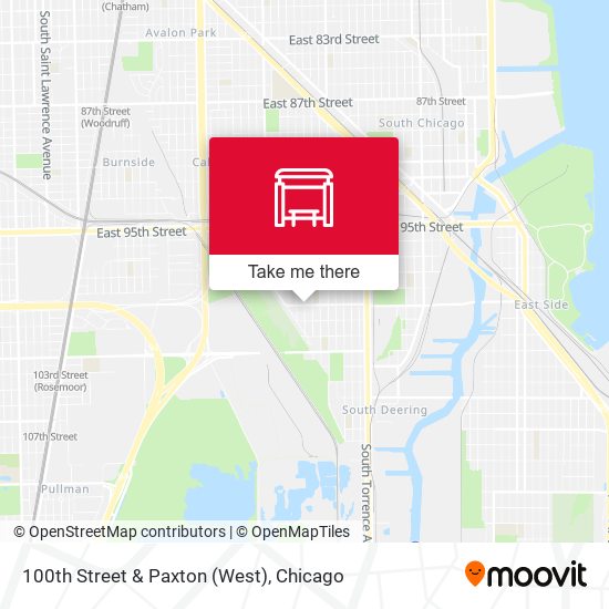 100th Street & Paxton (West) map