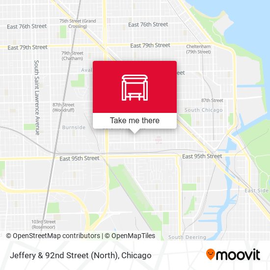 Jeffery & 92nd Street (North) map