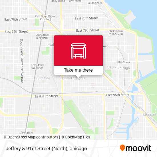 Mapa de Jeffery & 91st Street (North)