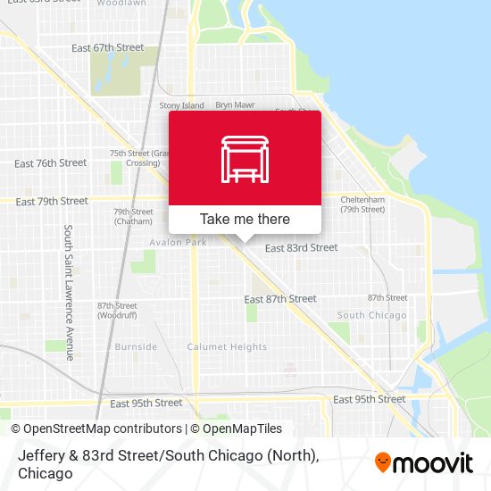 Mapa de Jeffery & 83rd Street / South Chicago (North)