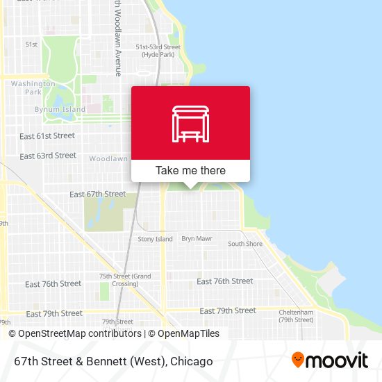 67th Street & Bennett (West) map