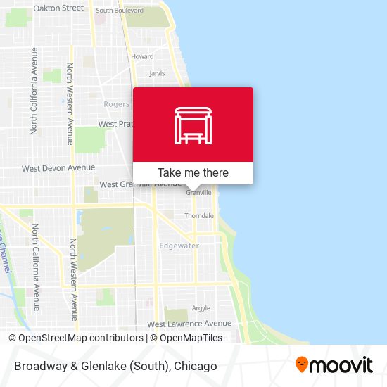 Broadway & Glenlake (South) map