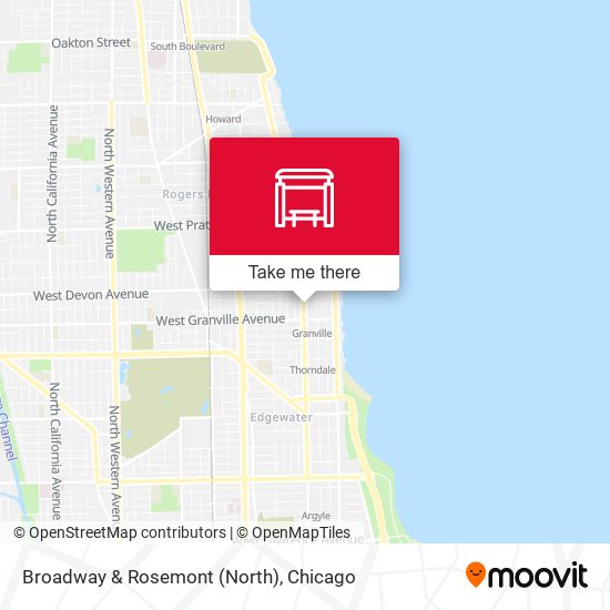 Broadway & Rosemont (North) map