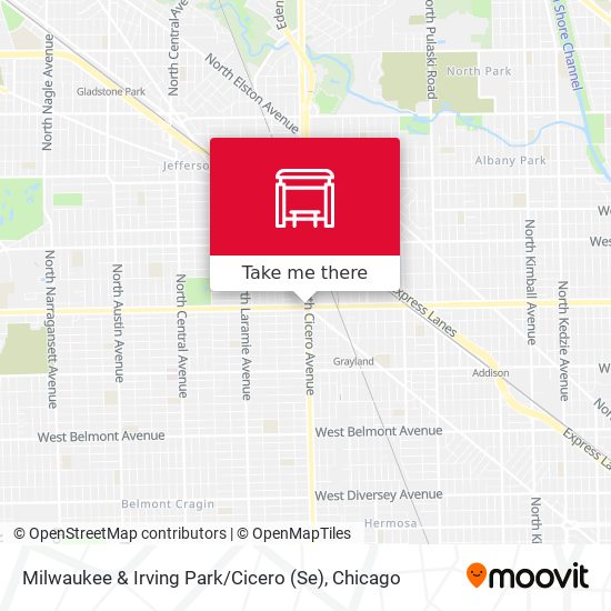Milwaukee & Irving Park / Cicero (Se) map