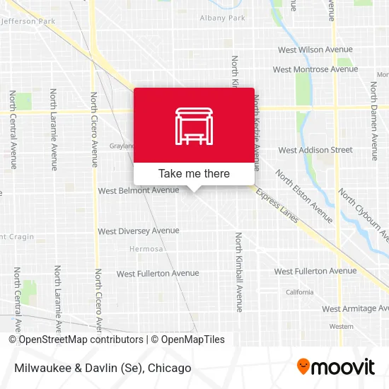 Milwaukee & Davlin (Se) map